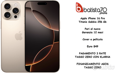 Apple iPhone 16 Pro Titanio Sabbia 256 Gb