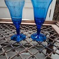 Servizio di bicchieri di cristallo blu