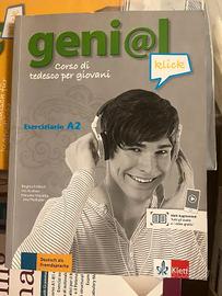 Libro eserciziario tedesco Liceo "Genial Klick A2"