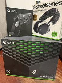 Xbox serie x 1tb cuffie steel series arctis 9x