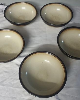 Mancioli lotto 5 ciotole terracotta Tuscia vintage