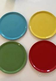 4 maxi piatti in ceramica