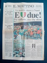Secondo scudetto Napoli "E due" + inserto