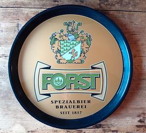 Vassoio Forst Spezialbiere Brauere pubblicità