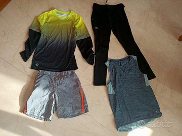 kit corsa running maglietta pantaloni