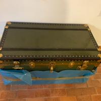 2 Baule vintage da viaggio, baule vimini