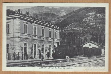 Ormea Stazione con treno Cuneo Piemonte (c21)