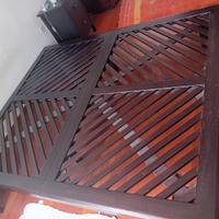 Base letto matrimoniale teak