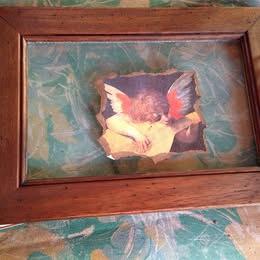 VASSOIO LEGNO FERRO VETRO