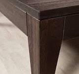 Tavolino legno massello color noce