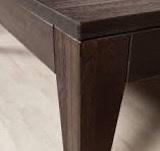 Tavolino legno massello color noce