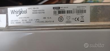 Lavastoviglie Whirlpool mod. DWL-DEA-701-B