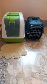 Lettiera e portantina per gatto