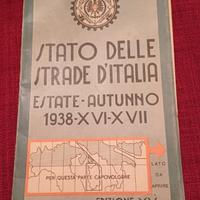 Carta stradale RACI 1938