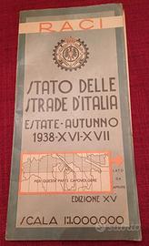 Carta stradale RACI 1938