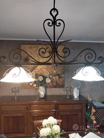 lampadario in ferro battuto
