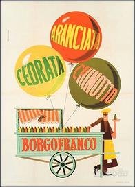 Raro manifesto bibite Borgofranco