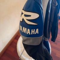 Giubotto motociclista Yamaha Nlu e nero in pelle