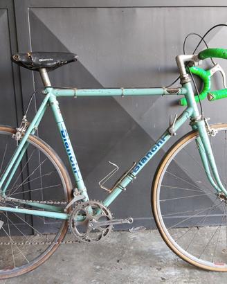 Bici corsa d'epoca bimbo bianchi