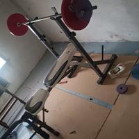 Set panca, bilancere e pacco pesi