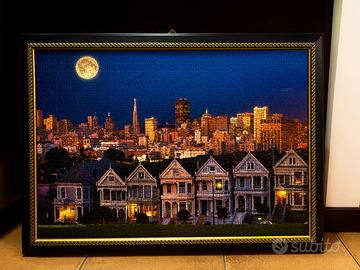 Quadro Puzzle Fluerescente con cornice 75x55