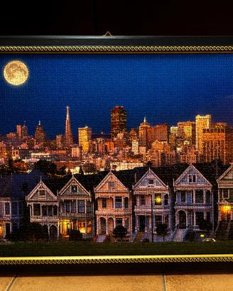 Quadro Puzzle Fluerescente con cornice 75x55