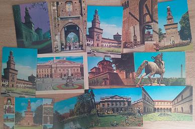 12Cartoline Epoca Milano Anni 60/70 Castello Scala