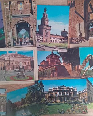 12Cartoline Epoca Milano Anni 60/70 Castello Scala