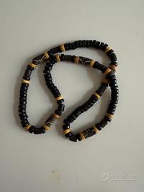 Collana in legno estiva uomo