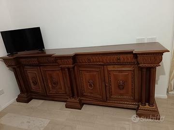 Madia in legno massello stile rinascimentale