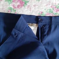 Pantaloni in viscosa blu taglia 52
