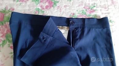 Pantaloni in viscosa blu taglia 52
