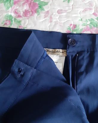 Pantaloni in viscosa blu taglia 52