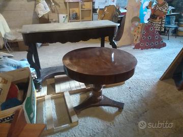 Tavolo tondo antico restaurato
