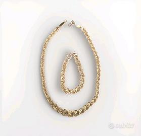 Parure collana+bracciale 18kt oro giallo peso 23gr