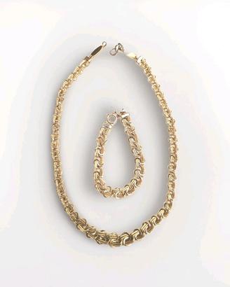 Parure collana+bracciale 18kt oro giallo peso 23gr