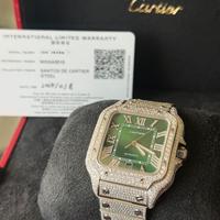 Santos De Cartier verde grande FULL DIAMOND