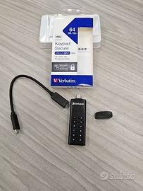 Memoria USB Verbatim Keypad Secure 64GB USB-C