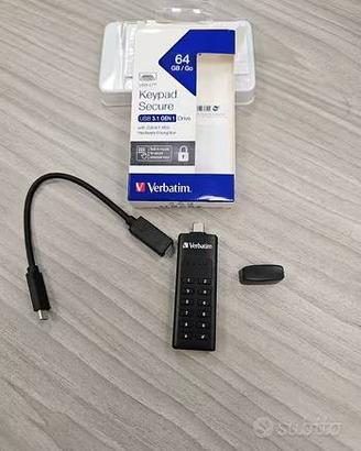 Memoria USB Verbatim Keypad Secure 64GB USB-C