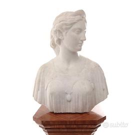 Busto in marmo neoclassico "Hiram Powers"