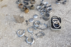 Raccordi scarico cisterne,2 cerchi alcoa opachi