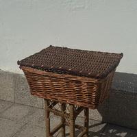 Contenitore in vimini vintage - portaoggetti