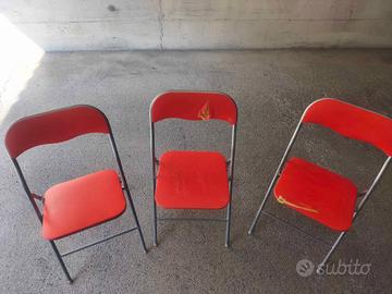 set sedie pieghevoli