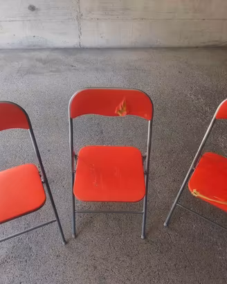set sedie pieghevoli