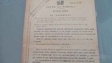 Ordinanza podesta' di torino 1932