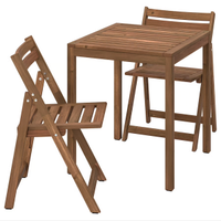 Tavolo e 2 sedie pieghevoli da esterno/giardino