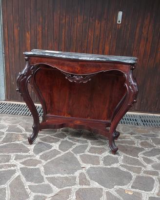 antica consolle Luigi Filippo radica di noce