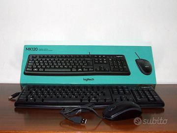 Logitech K120/MK120 Tastiera e Mouse, Nero - Nuovo