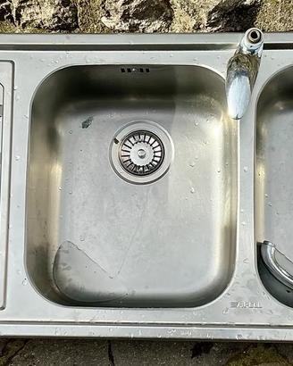 Lavello, lavandino, metallo, cucina, cantina due