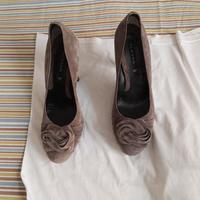 scarpe in camoscio con tacco 11